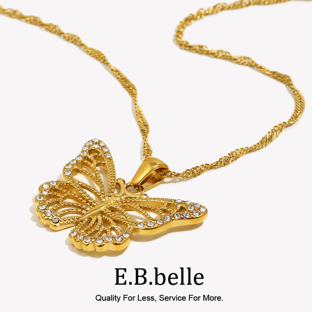 Butterfly Clasp Deployant - E.B. Belle Sieraden Roestvrij Staal 18K