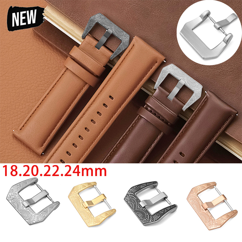 Leather Watch Band Men - 18/20/22/24 mm vintage metalen horlogebandgesp, universele