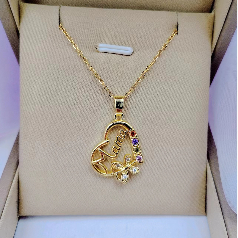 Multi-color Crystal Heart Mama - Butterfly Clasp Deployant recensie en prijs