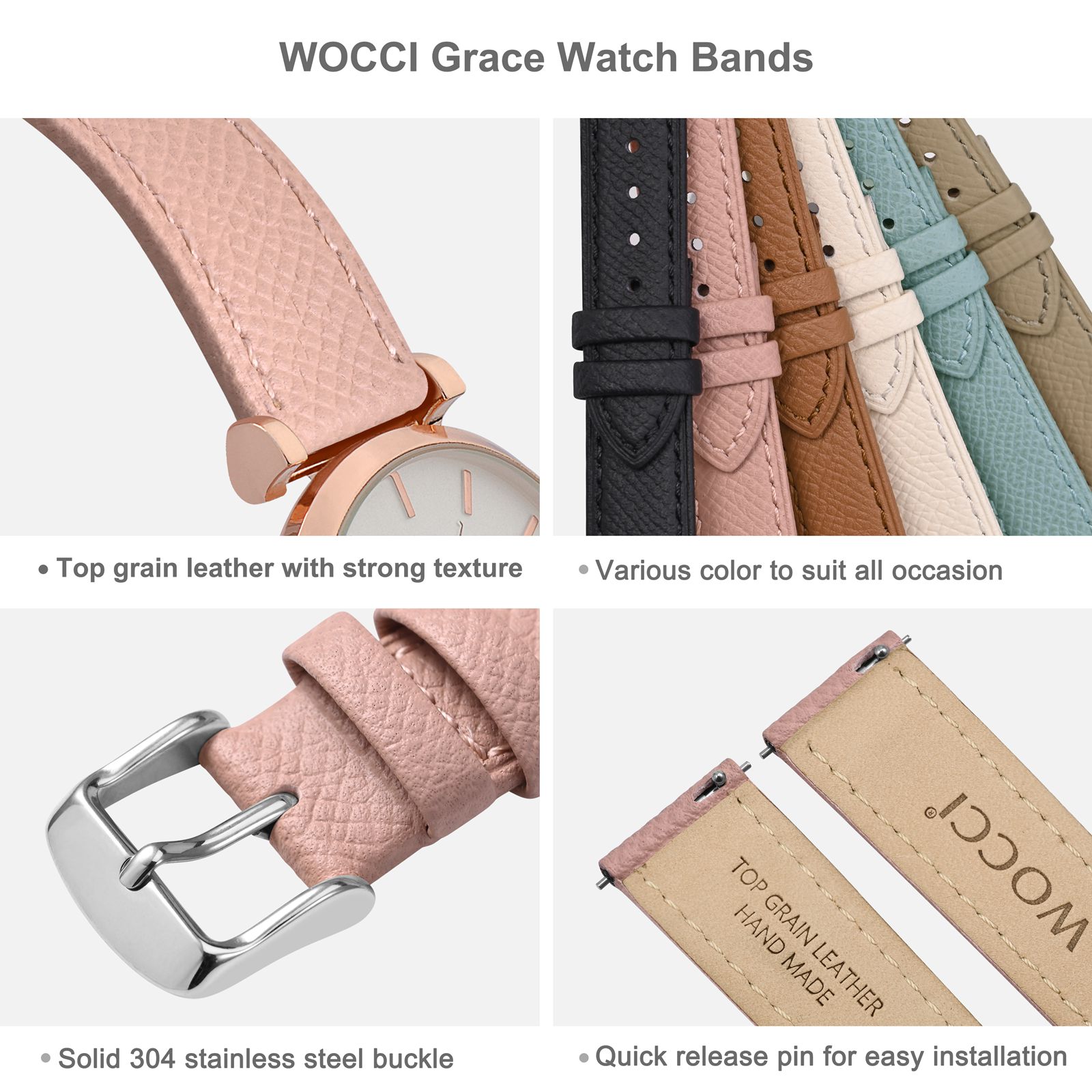 WOCCI Topnerf lederen horlogeb - Leather Strap Quick Release recensie en prijs