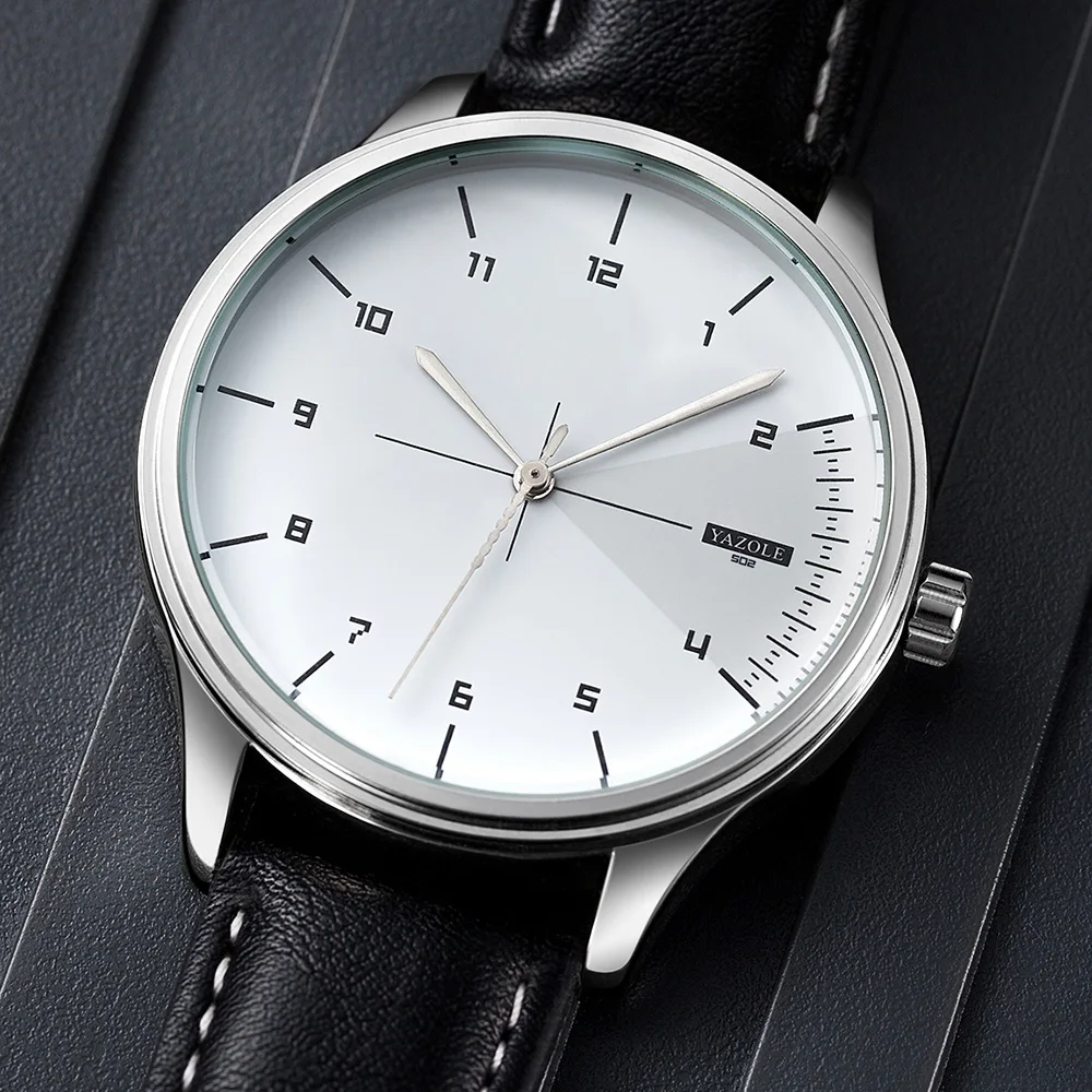 Topmerk YAZOLE Quartz Horloges - Leather Watch Band Men recensie en prijs