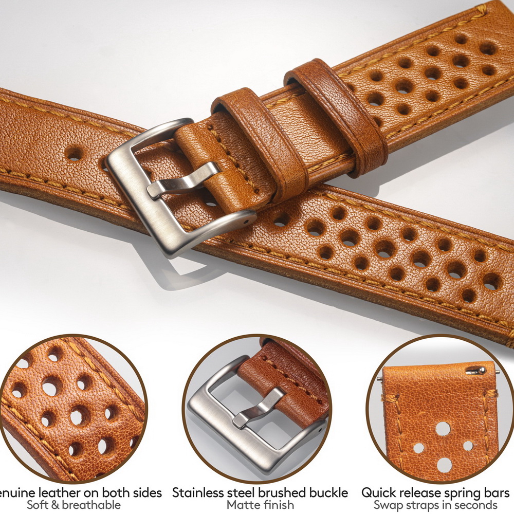Hemsut koeienhuid horlogeband  - Canvas Strap Watch recensie en prijs
