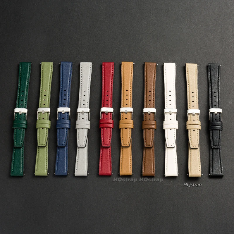 Ultradunne lederen horlogeband - Leather Strap Quick Release recensie en prijs