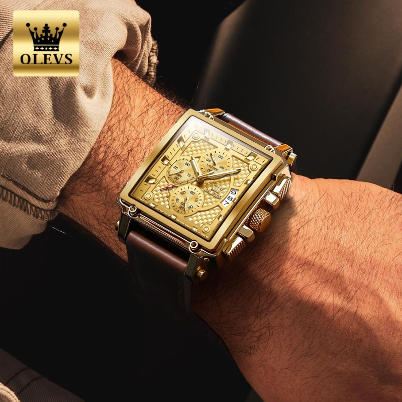 OLEVS merk herenhorloges water - Leather Watch Band Men recensie en prijs