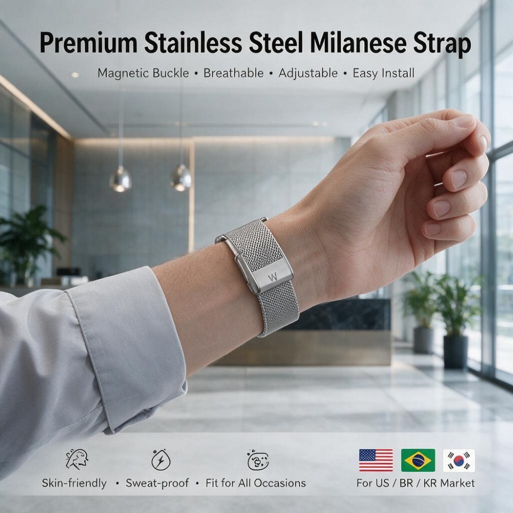 Voor WHOOP 5.0 MG: Milanese ba - Mesh Strap Metal recensie en prijs